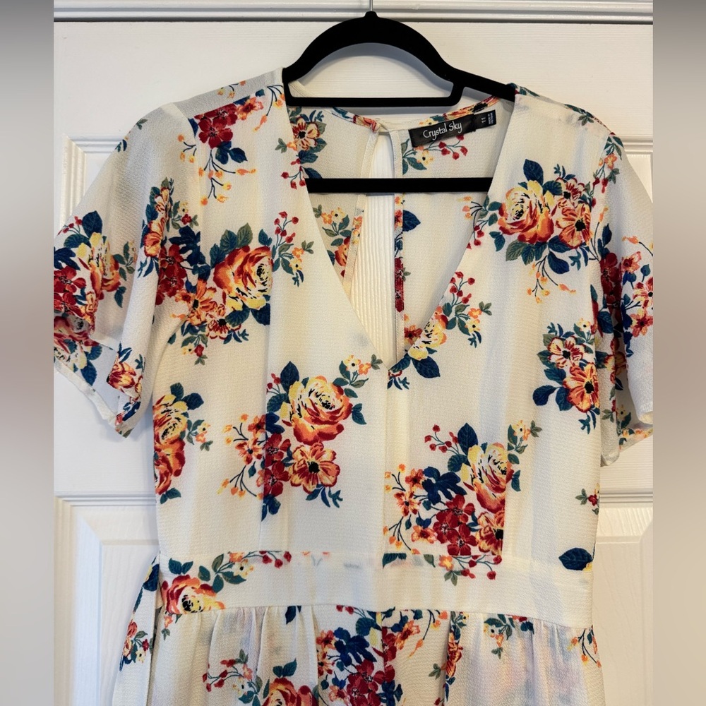 Cynthia Rowley Floral Print V-Neck Dress